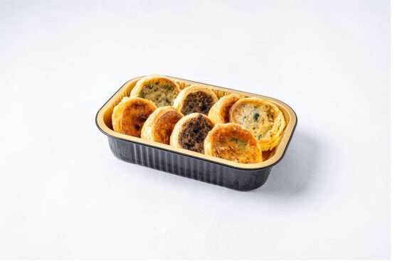 מיני קישים במילויים משתנים :פטריות,עלי סלק,זוקיני,כרישה,בטטה,בצל,תרד