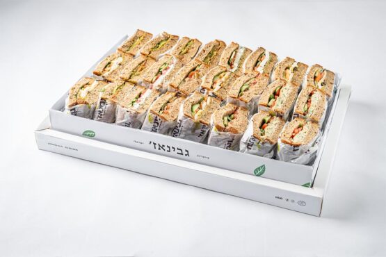 מיני כריכונים מלחם עינן טונה,אבוקדו,חביתת ירק,בולגרית,סביח 16 יח